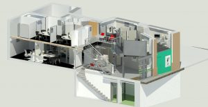 Coupe d'une maquette numérique 3D