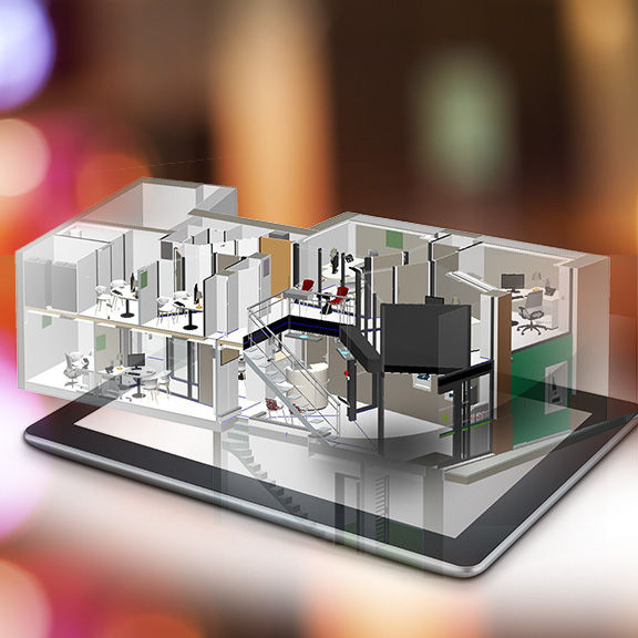 Maquette numérique 3D Agence Bancaire