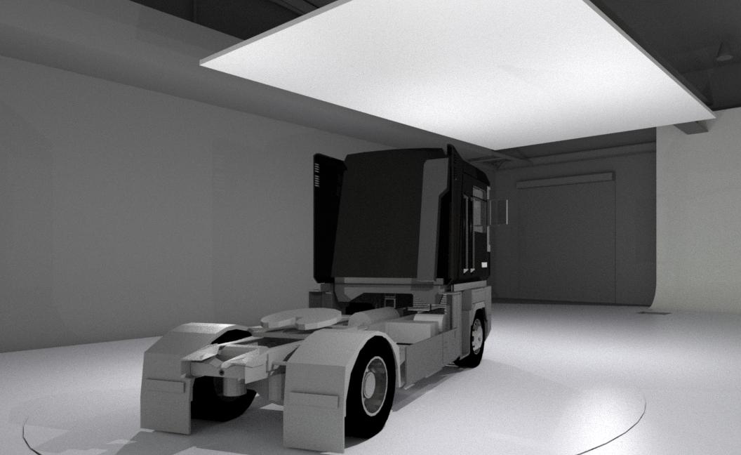 Maquette Numérique 3D Studio Photo XXL pour prise de vues des Camions Volvo