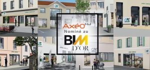 Pêle-mêle façades agences bancaires Crédit Agricole Nominé au BIM d'Or Maquette numérique 3D et vidéo 3D