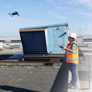 Relevé aérien par drone sur toitures site industriel, VOLVO by Axéo FM
